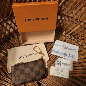 Louis Vuitton BNIB Key Pouch Damier Azur